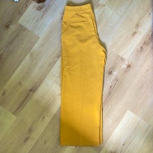 Sergio Hudson Yellow High Waist Wide Leg Tailored Trousers